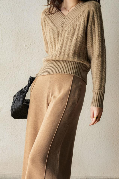 Romy | Women's V-Neck Knit Sweater