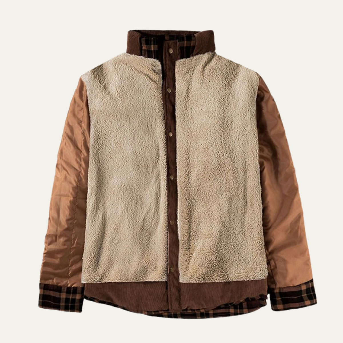 Men’s Solid Fleece Hoodie with Sherpa Lining