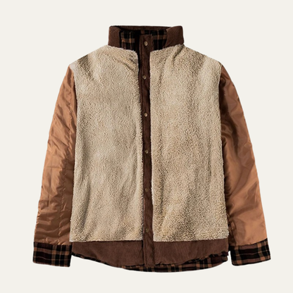 Men’s Solid Fleece Hoodie with Sherpa Lining