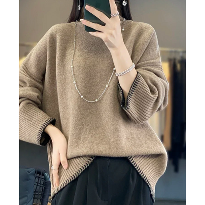 Cozy Warm Women's Oversized Knit Turtleneck Sweater