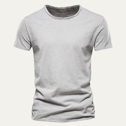Men’s Fitted Raw Edge Crewneck T Shirt