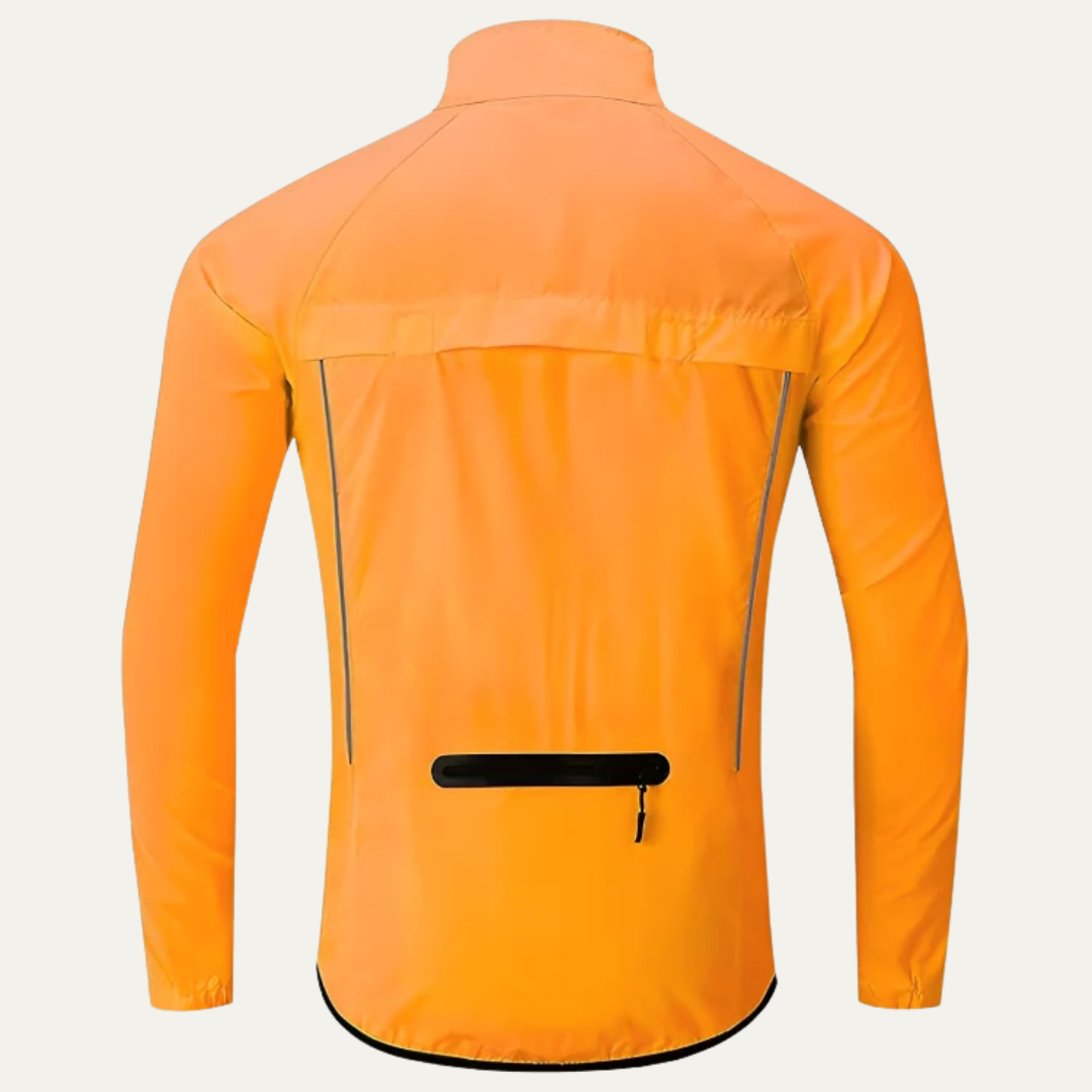 Men’s Reflective High Collar Full Zip Cycling Jacket