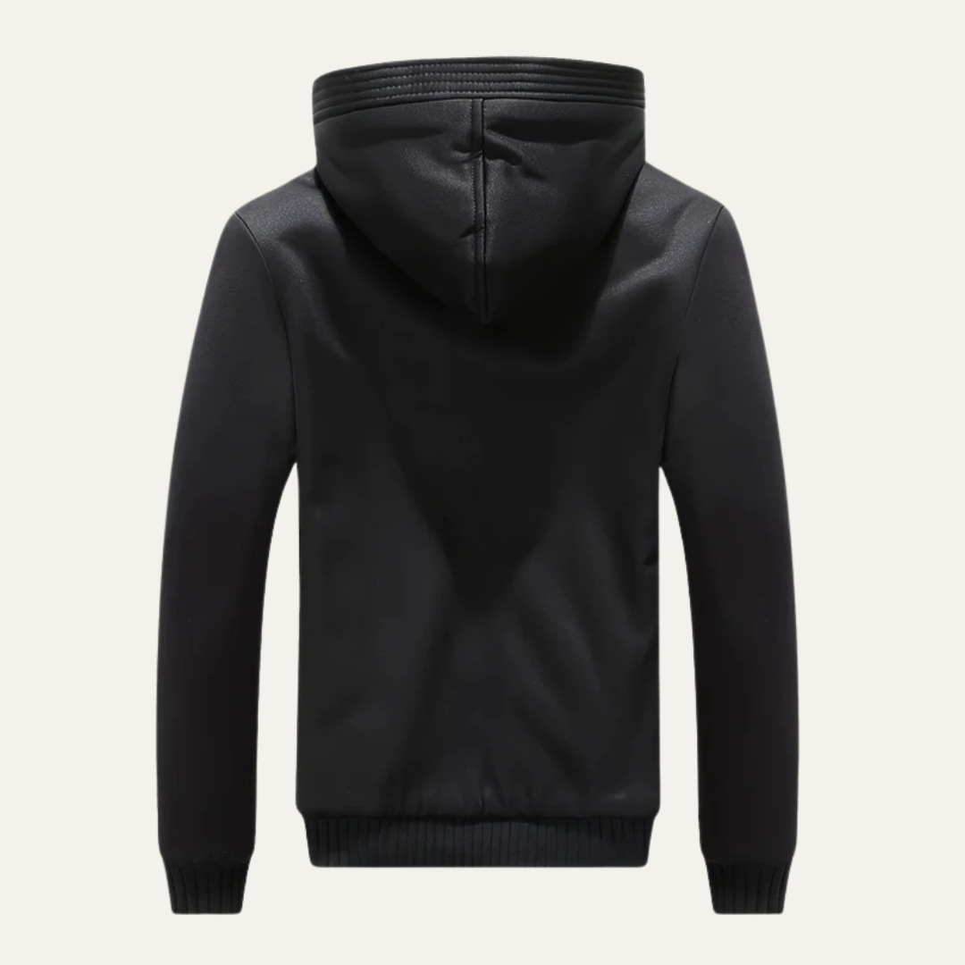 Men’s Heavy Duty Plush Fleece Lined Hooded Zip Jacket