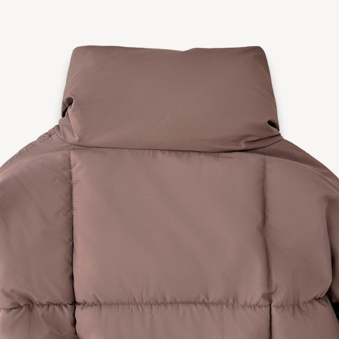 Belted Quilted Puffer Jacket for Women