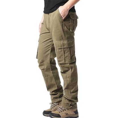 Relaxed Fit Tactical Pants with Elastic Waist