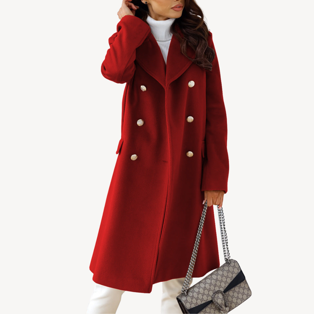 Women's Double-Breasted Wool Coat