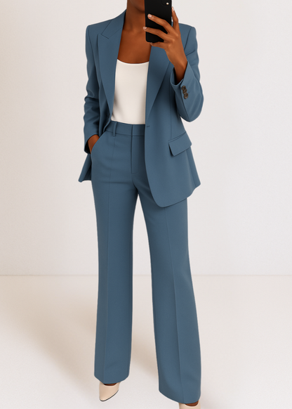 Classic 2-Piece Woman's Suit Jacket and Pants - BritishElegance