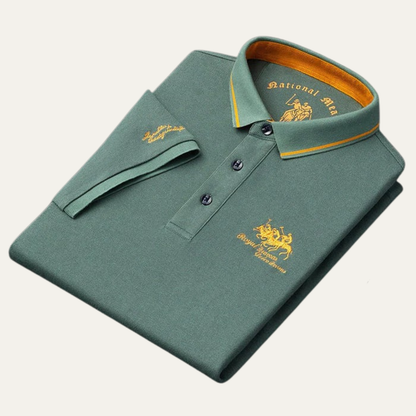 Men’s Athletic Polo Shirt with Contrasting Trim