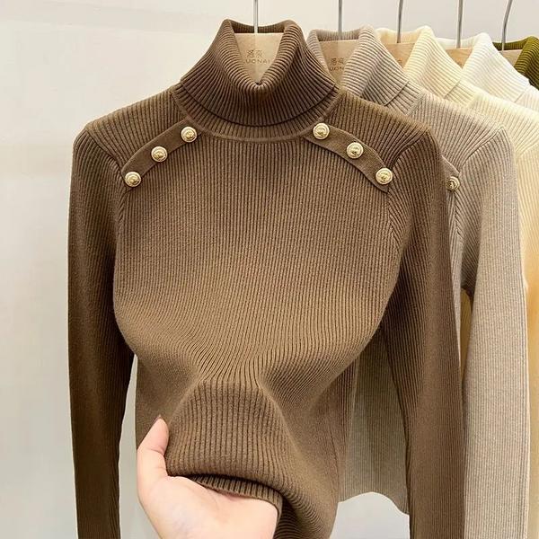 Women's Classic Fit Cozy Turtleneck Sweater - BritishElegance