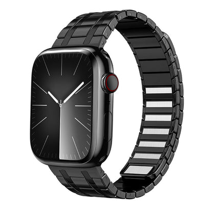 Clear Stainless Steel Magnetic Apple Watch Band - BritishElegance