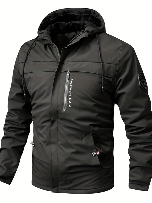 Waterproof Mens Fleece Hooded Outdoor Jacket - BritishElegance