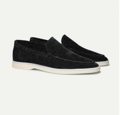 Matte Suede Slip-On Loafers