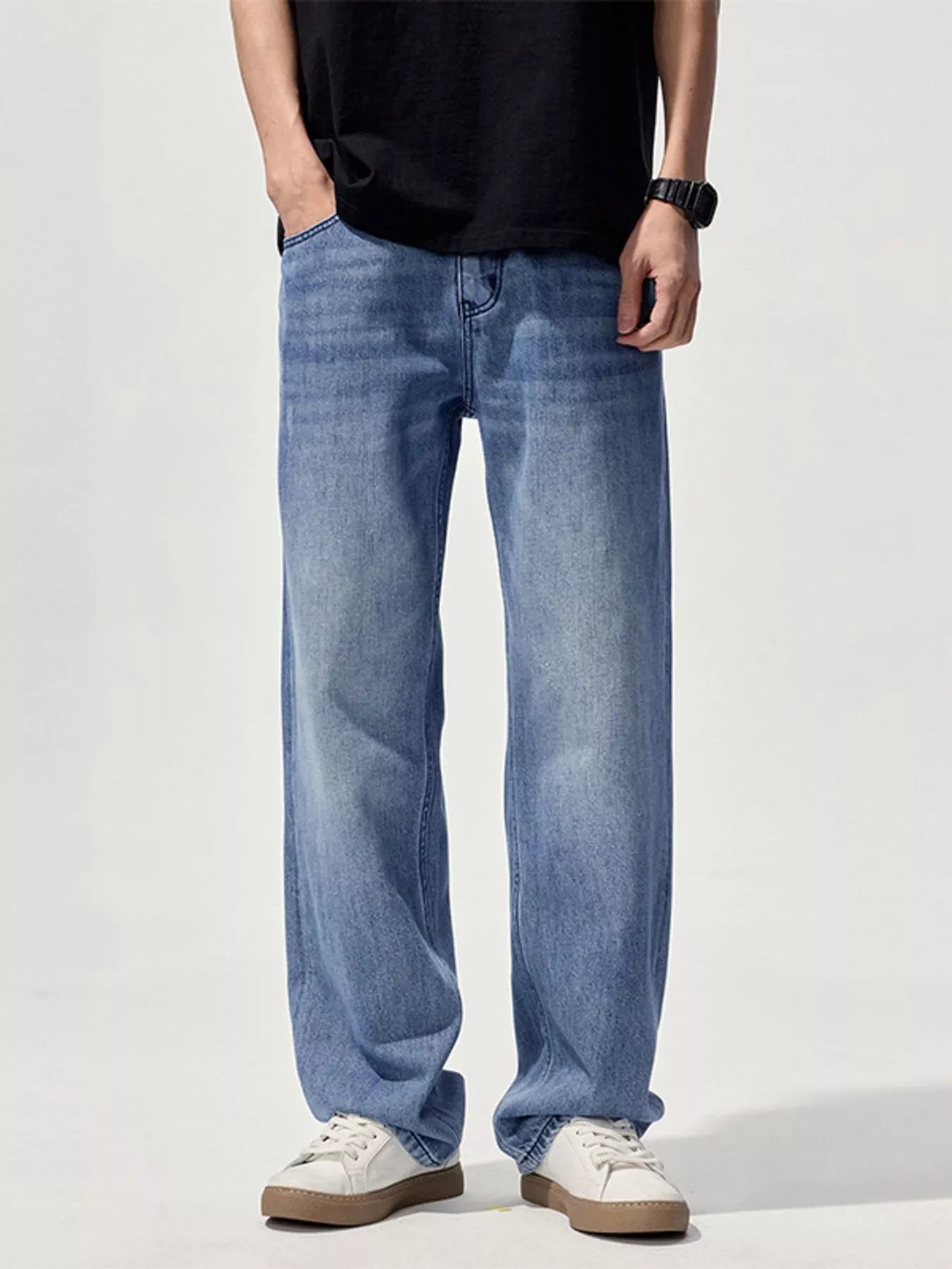 Loose Fit Casual Men's Jeans UK - BritishElegance