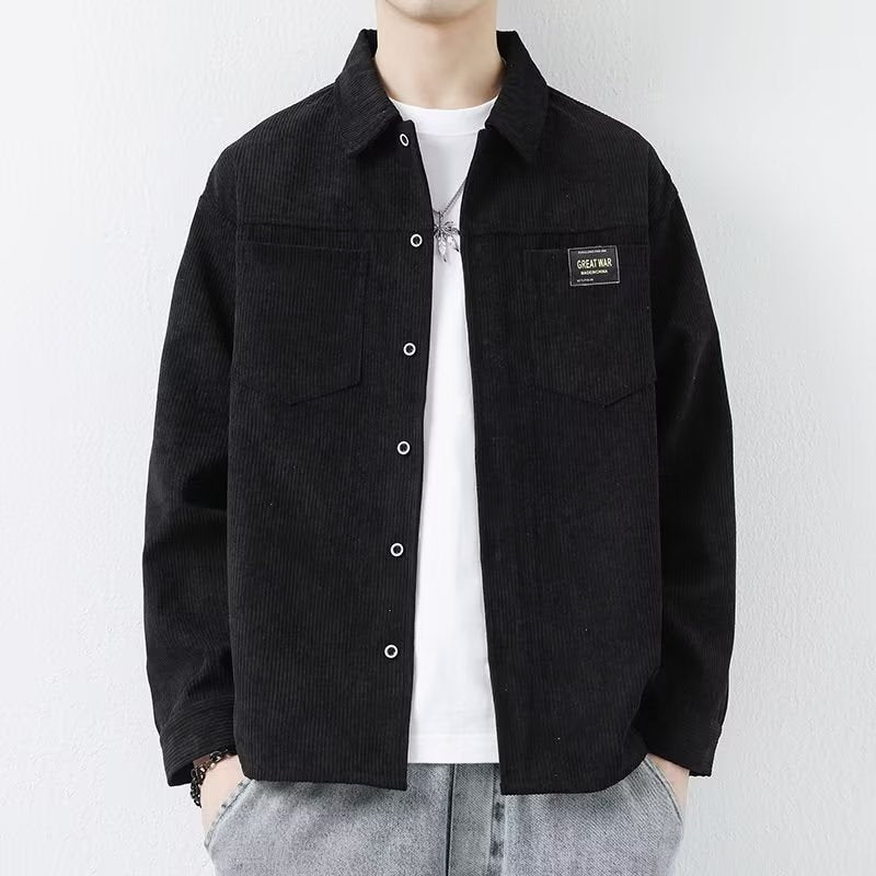Casual Corduroy Jacket Black