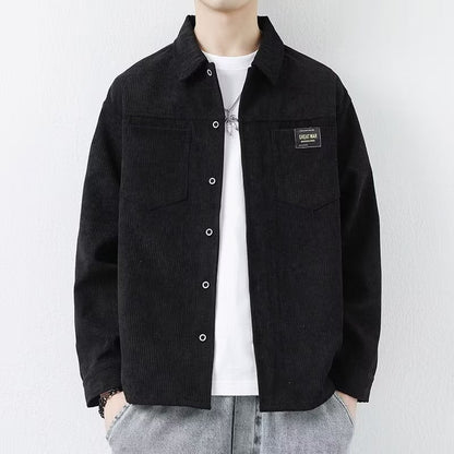 Casual Corduroy Jacket Black