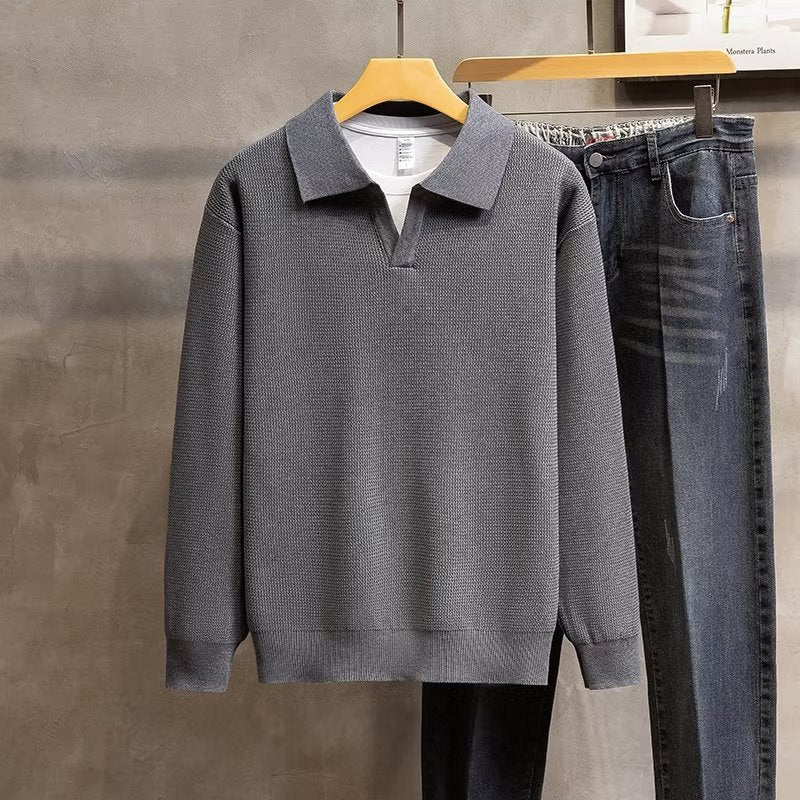 Classic Fit Mens Polo Knit Sweater