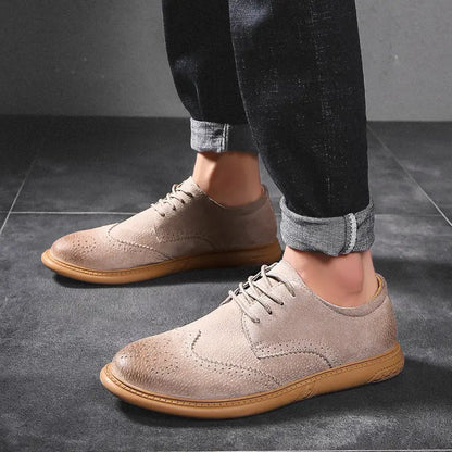 Comfortable Leather Oxford Lace Up Shoes for Men - BritishElegance