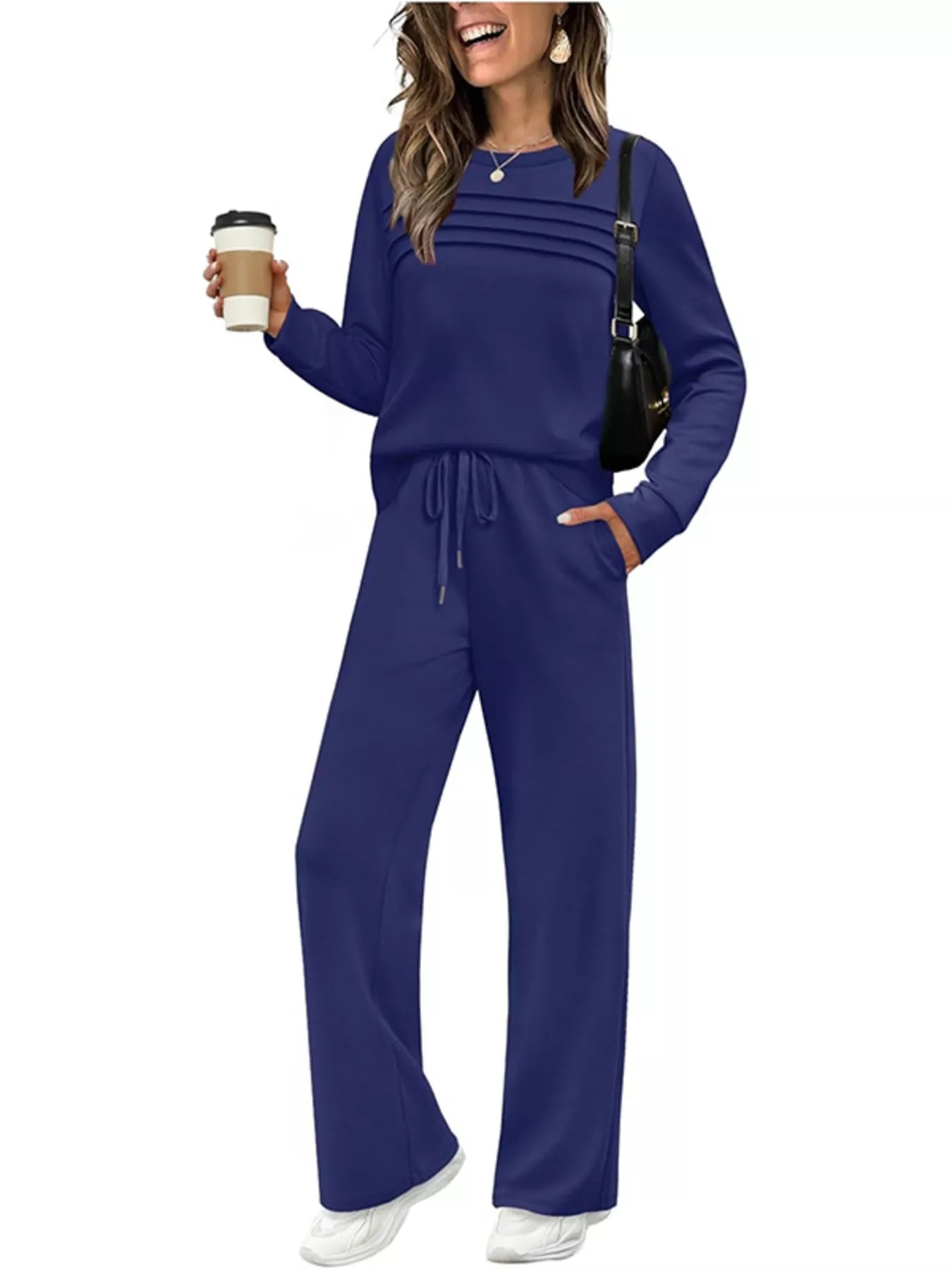 Comfortable Oversized Lounge Top and Pants Set