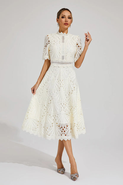 Beautiful Lace Midi Dress for Ladies