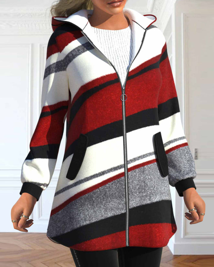 Warm Hooded Winter Jacket Modern Design - BritishElegance