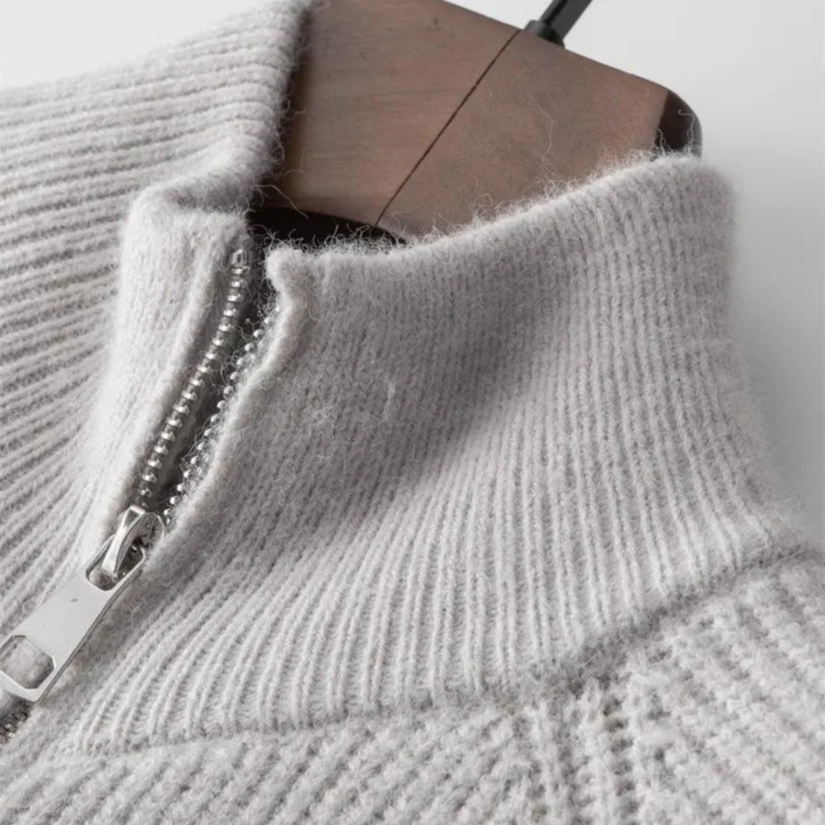 Men’s Ribbed Full Zip Knit Cardigan