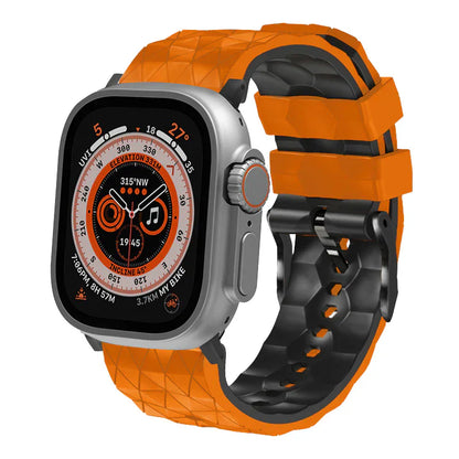 Sporty Two-Tone Football Strap For Apple Watch