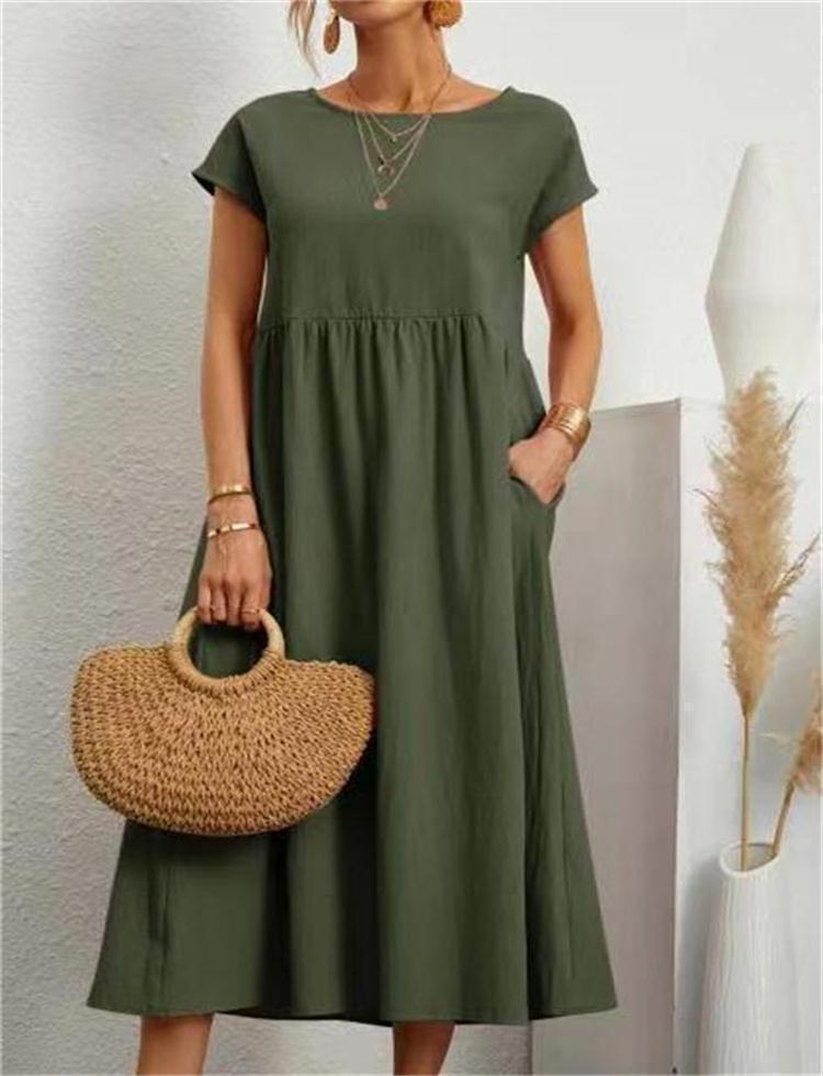 Comfortable Casual Knee Length Midi Dress