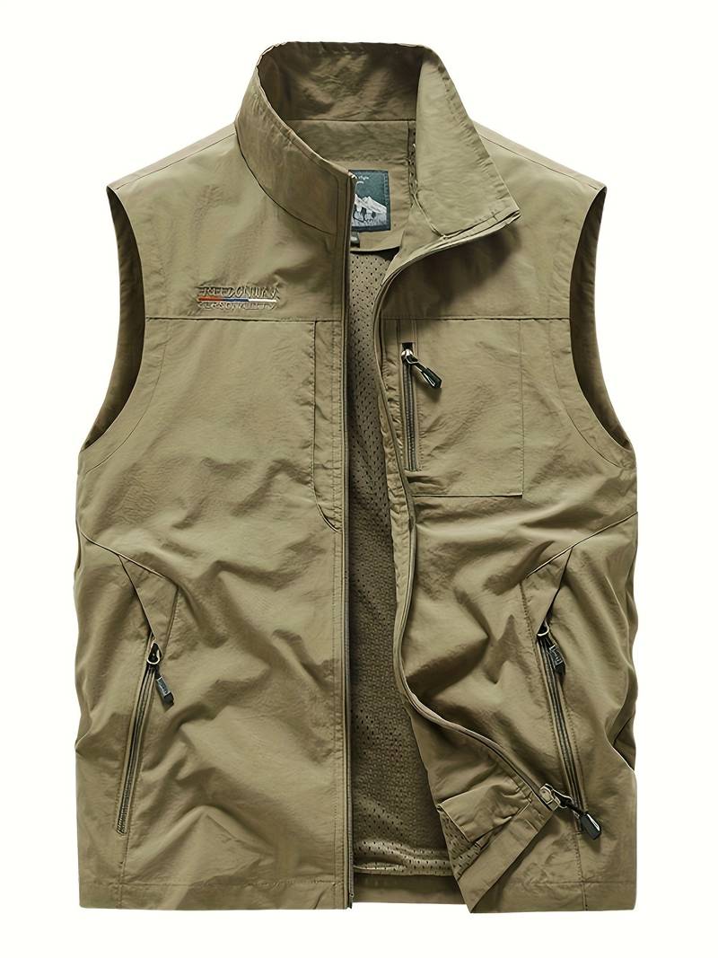Men's Cargo Vest by Aristide with Zippered Pockets
