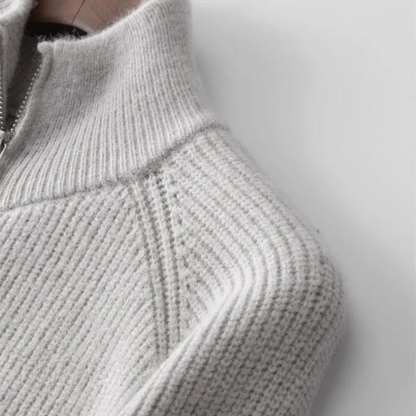 The Richmond Men’s Elegant Merino Wool Zip Up Cardigan