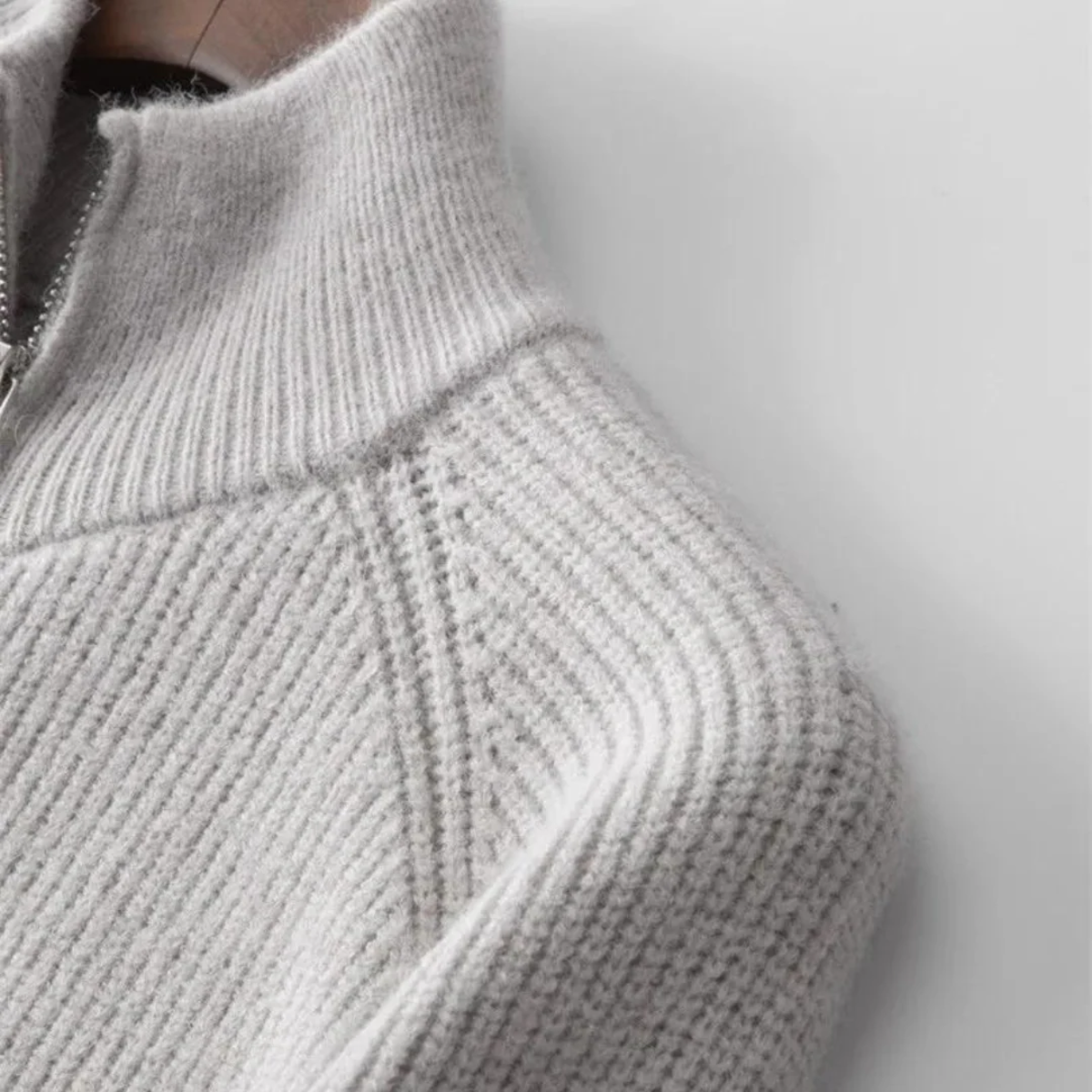 Men’s Ribbed Full Zip Knit Cardigan