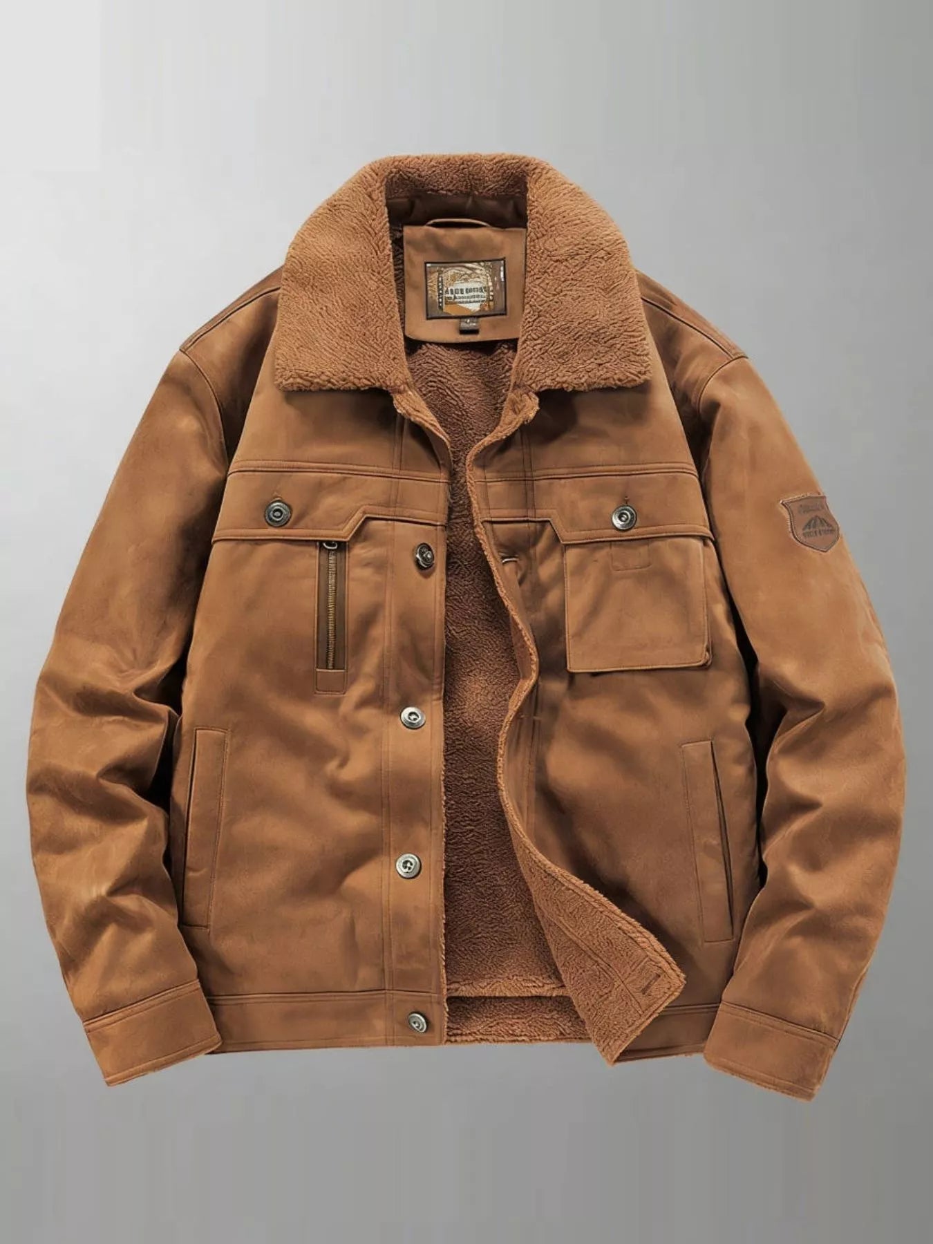Big Size Mens Fleece Lined Coat