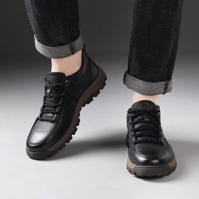Orthopedic leather shoes for men