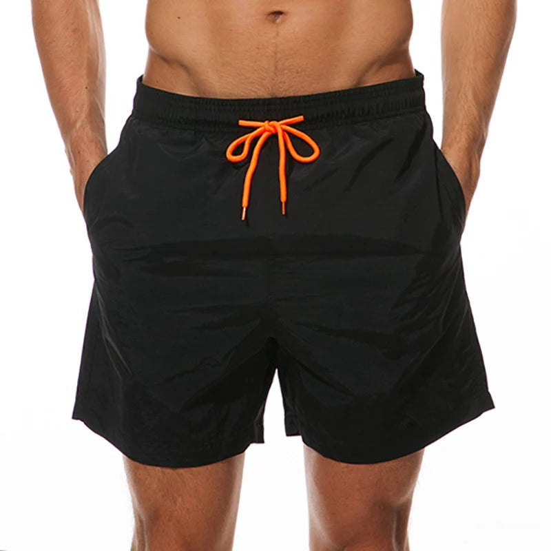 Classic Swim Shorts with Contrast Drawstring