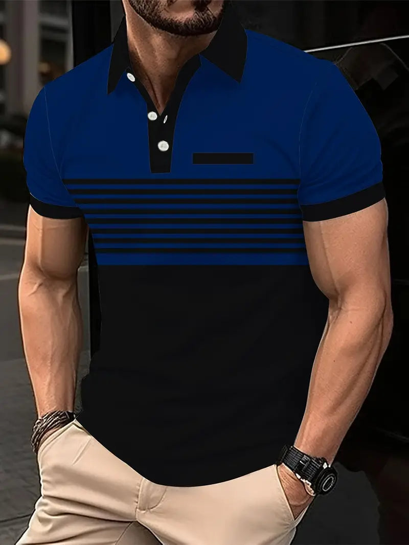 Men's James colorblock short-sleeve golf shirts