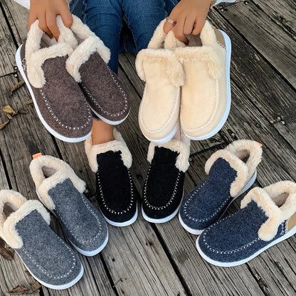 Women’s Fleece-Lined Winter Slippers – Soft Shoes
