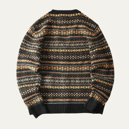 Men’s Patterned V Neck Knit Cardigan