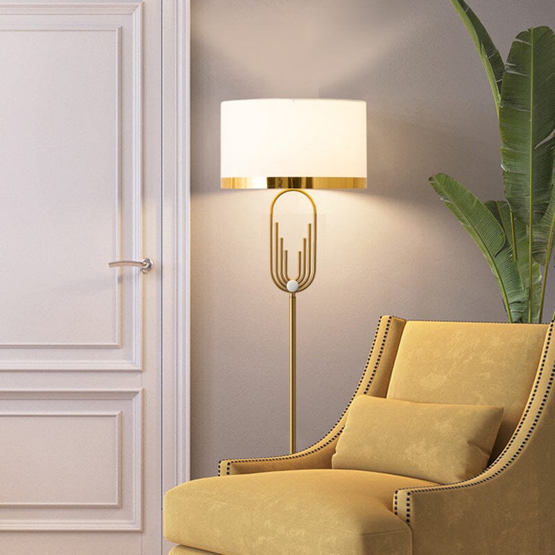 Luxury Gold Tone Art Deco Floor Lamp