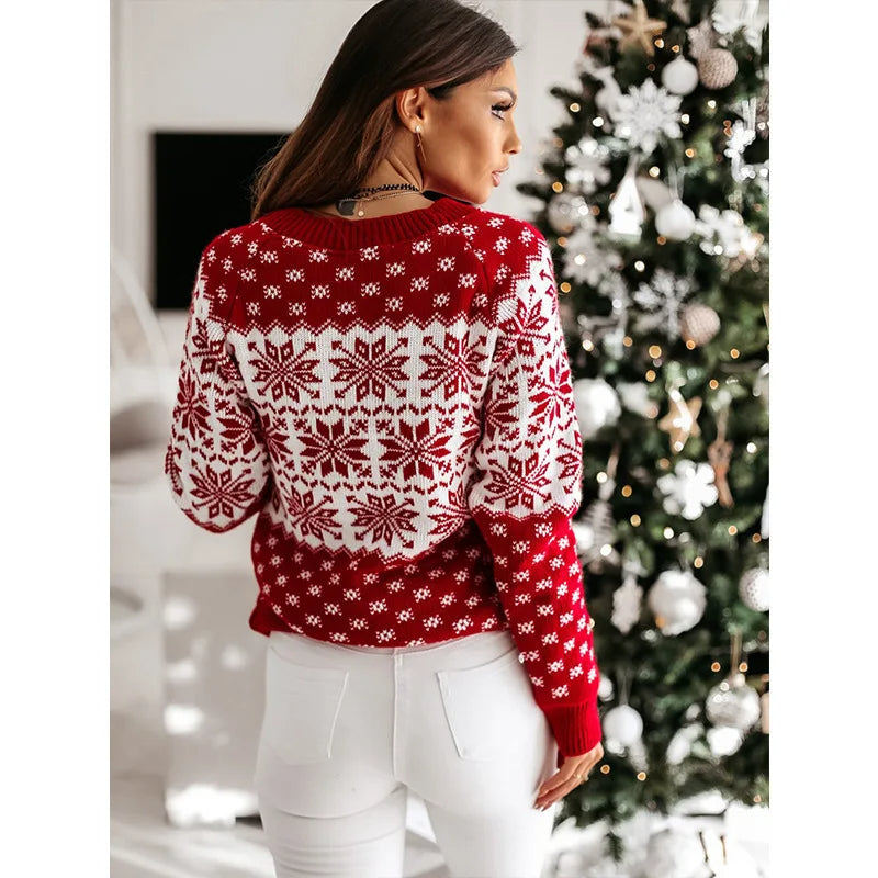 Christmas sweater snowflake women casual comfy - Briar
