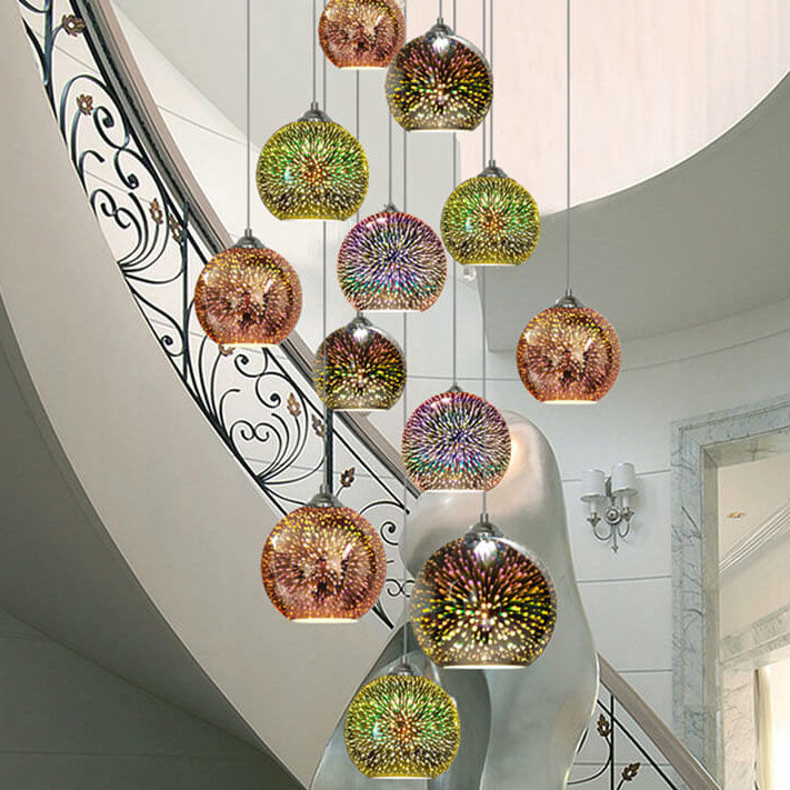 Colorful Glass Pendant Light Fixture