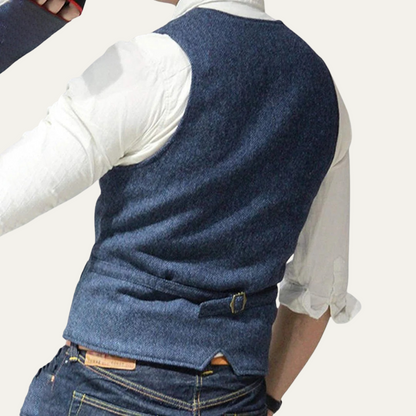The St. Andrews Men's Vintage Gilet - Elegant Button Up Suit Vest