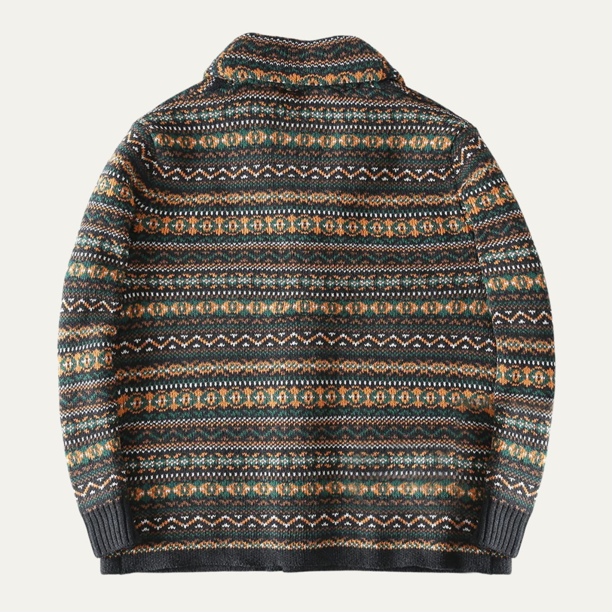 The Isola Bella Men's Vintage Nordic Wool Knitted Winter Cardigan