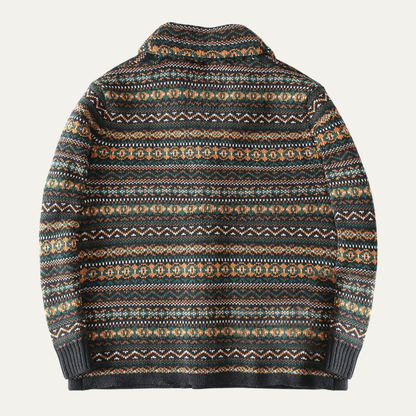The Isola Bella Men's Vintage Nordic Wool Knitted Winter Cardigan
