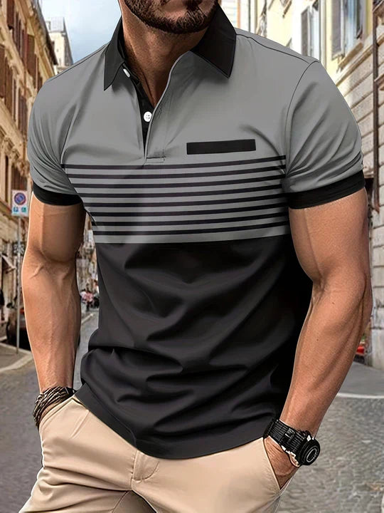 Men's Louis Stripe Summer Polo Shirt