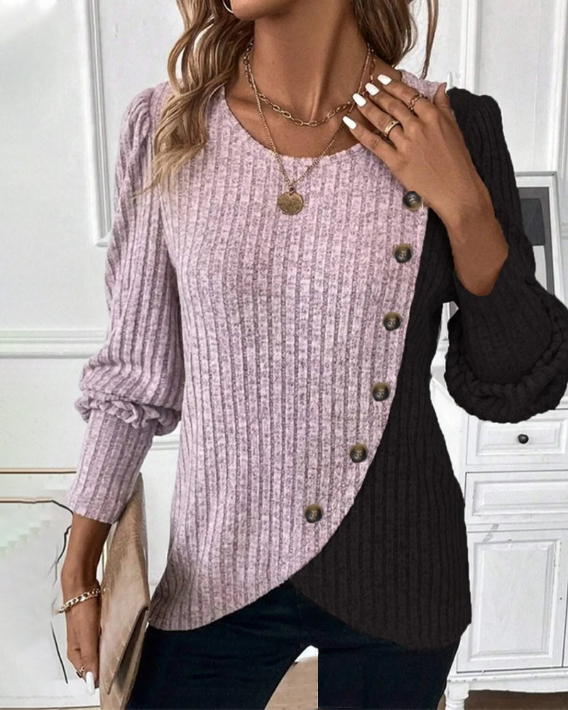 Women's Cozy Colour Block Jumper Sweater