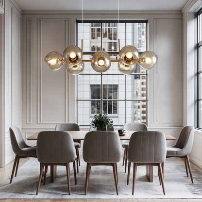 Round Glass Pendant Chandelier