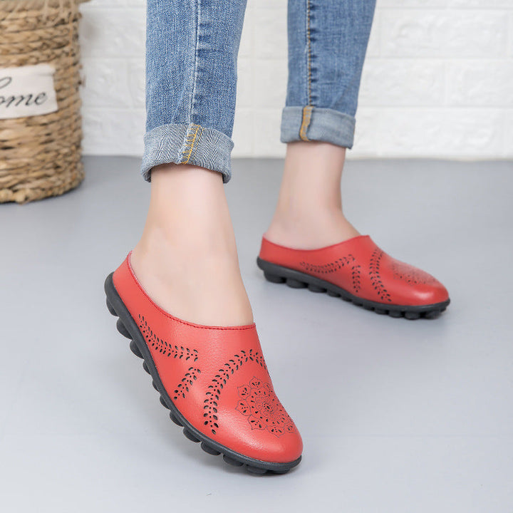 Elegant and comfortable orthopedic shoes in amber