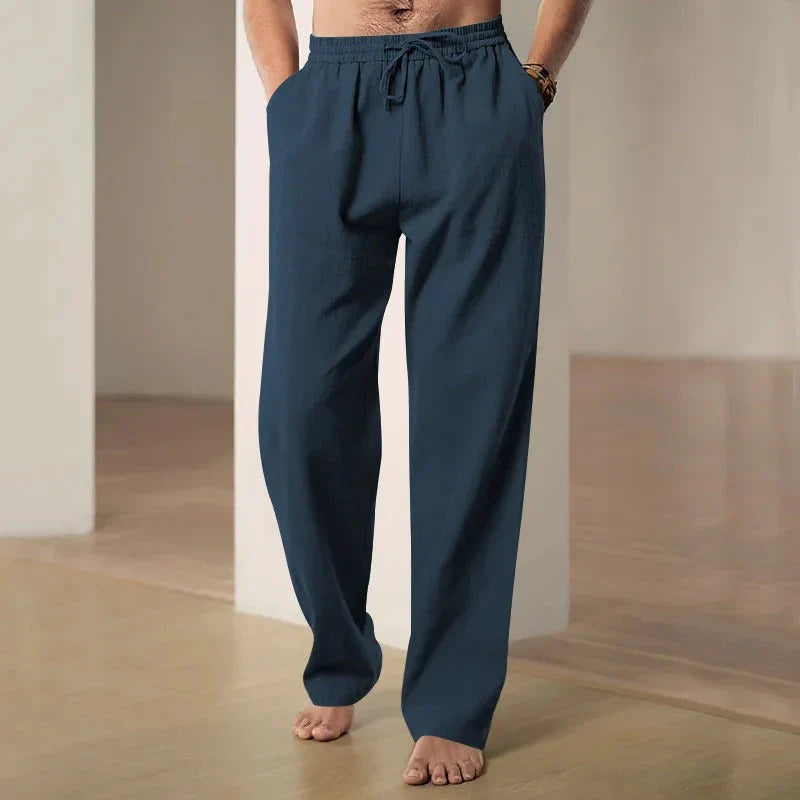 Lightweight Women's Loose Fit Linen Pants - BritishElegance