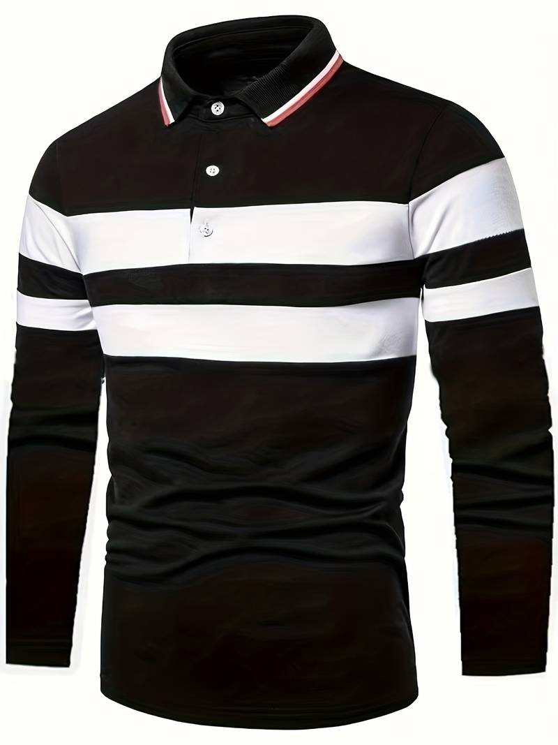 Christopher Men's Casual Long-Sleeve Colorblock Shirt