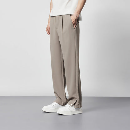 Relaxed Fit Men's Wide Leg Dress Pants