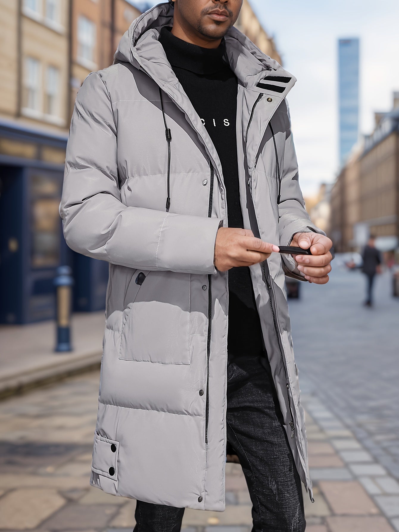 Warm Waterproof Down Alternative Mens Winter Parka Jacket